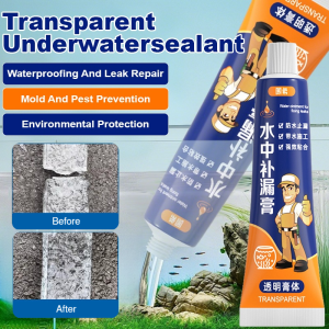 🔥Hot Sale🔥Pool Water Adhesive Transparent Waterproof Repair Adhesive Underwater Leak Sealant High Viscosity Transparent Aquarium Glass Adhesive Waterproof Repair Glue For Fish Tank Pool Bathroom Safe Non Toxic