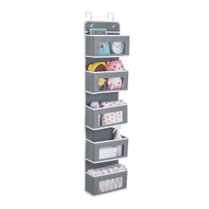 Hanging Organizer Bag 5 Layer Wall Door Hanging Storage Bag Non-woven Fabric Wall Mounted Space Saver for Living Room Bedroom Toy Hanging Closet Organizer Wardrobe Organisers Bag