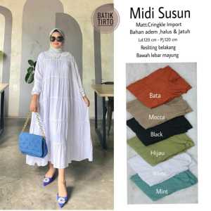 PROMO COD Dress Wanita Dewasa Midi Susun Set Ti Amo Fashion Store