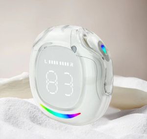 Tai nghe không dây Bluetooth trong suốt có đèn led thời trang dễ thương