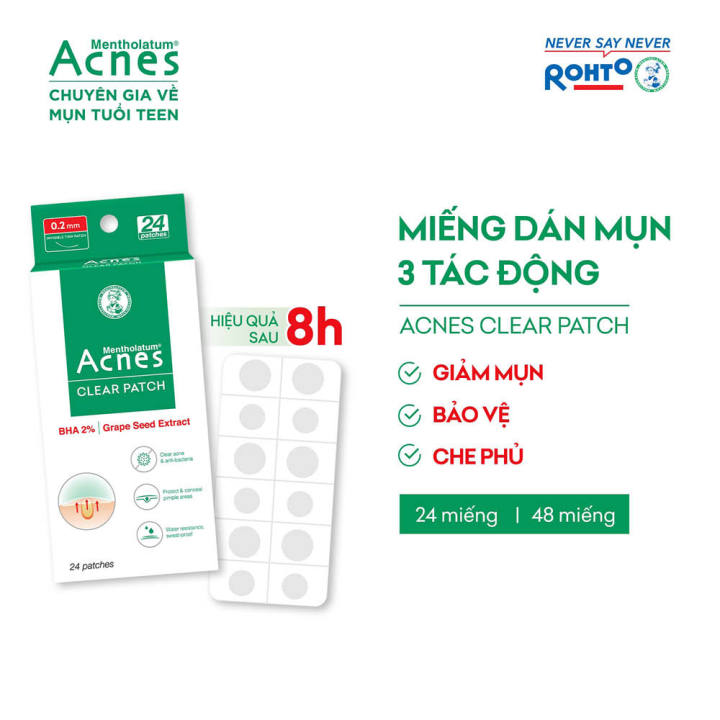 [Qùa tặng] Miếng dán mụn Acnes Clear Patch (24 miếng)