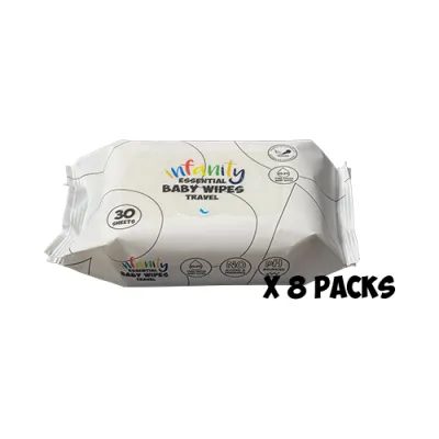 [Authorised Distributor] INFANITY Essential Baby Wipes (Travel Size) 30 sheets x 24 packs