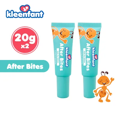 Kleenfant After Bites Natural Soothing Gel (20g) Pack of 2 Mosquito Bites Baby Skin Care Essentials with Aloe Vera