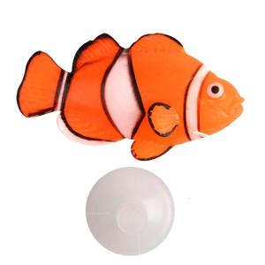 Artificial Fish Aquarium Silicone Floating Moving Ornament with Suction Cup Fish for Tank Decor Bright Color Ornamental