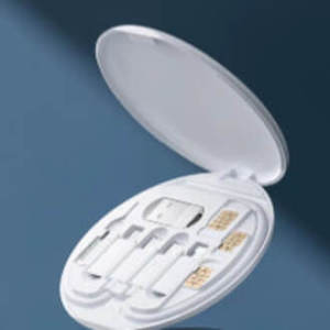 [Ready Stock] 5 in 1 Fast Charging Round Box Cable with Phone Holder