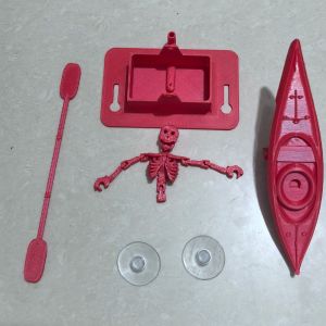 SIRENXI In 3D Máy sục khí hình xương cá cho bể cá Sử dụng máy bơm khí. Phát sáng trong bóng tối Ván trượt bể cá điệu nhảy đầu lâu máy tạo bọt. Sáng tạo Dưới nước Đồ trang trí hình xe tăng xương Tiệc Halloween