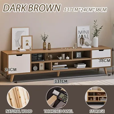 KEKEE TV Cabinet With Drawer Simple Household Livingroom Low Cabinet TV Console Rak Kabinet TV Media Storage Tanggung berat Kelembaban 电视柜
