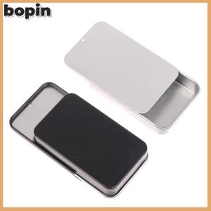 Bopin 80x50x15มม.กล่องเหล็กขนาดเล็กสไลด์ฝาครอบกล่องบรรจุดีบุกแบบพกพา