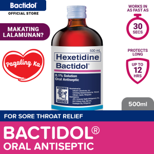 Bactidol Oral Antiseptic Gargle 500ml : for sore throat relief makating lalamunan