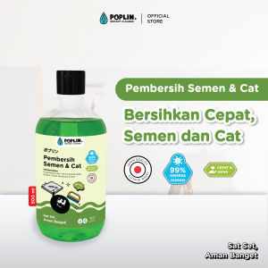 POPLIN Pembersih Semen dan Cat - Keramik Granit Tile | Praktis | Cepat | Aman tanpa kimia keras | Halal | FREE sabut
