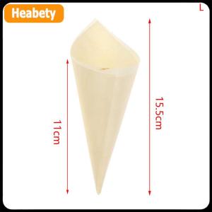 【2-3 days delivery】 50pcs Disposable Wood Appetizer Cones Ice Cream Cone Cups Party Candy Cones
