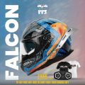 Gille 883 Falcon Full Face Dual Visor Double D Ring Lock Helmet. 