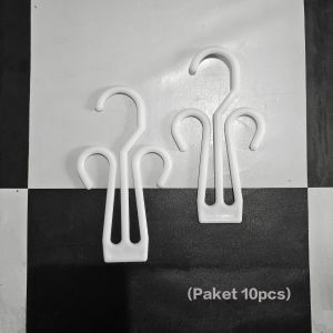 Hanger Gantungan Sandal Selop Sepatu Warna Putih Dan Hitam (Isi 10pc) Display Toko