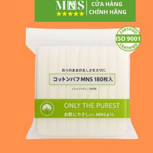 (Combo 2 gói) Bông tẩy trang MNS tròn 180 miếng cao cấp mềm mịn an toàn cho mọi loại da.