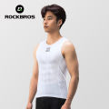 ROCKBROS Cycling Jersey Breathable Quick Drying Male Sleeveless Vest Sweat Apsorption Reflective Outdoor Sports Bike Base Layer. 