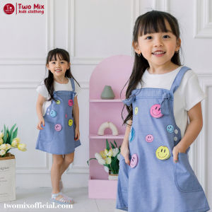Two Mix - Dress Anak Perempuan Lucu - Baju Anak Cewek Jeans 1-8 Tahun 4137B 4137C