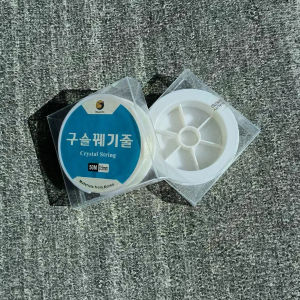 Bingolife Tali Benang Elastis Gelang DIY Korea 35m~100m Transparan per Rol Ukuran 0.4mm~1.0mm Benang Buatan Tangan Kalung