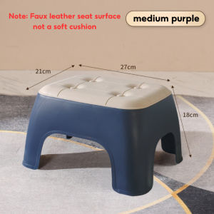 🇸🇬 Ready Stock Nordic Faux Leather Stool Stackable Strong Load Non-Slip Easy Wipe Space-Saving