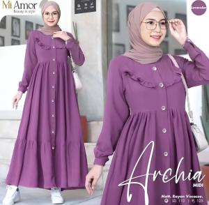 Archia Gamis Terbaru 2024 Kekinian Crinkle Airflow/Gamis Lebaran 2024 Terbaru Kekinian