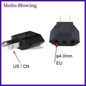 Moito EU Euro Europe to US USA Power Jack Wall Plug Converter Travel Adapter Adaptor