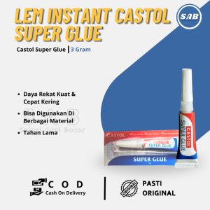 lem castol kecil / Lem Merekatkan Barang Pecah dan Patah Super Glue Castol 3gr