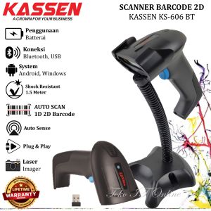 KASSEN KS606 SCANNER BARCODE QR 2D HANDHELD QR CODE WIRELESS BLUETOOTH