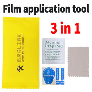 1 set 3 in 1/4 in1/5 in 1 Tấm dán màn hình điện thoại di động công cụ định vị miếng bảo vệ màn hình phụ kiện Bộ vệ sinh phổ quát cho các sản phẩm kỹ thuật số giấy lau khô ướt + bụi hấp thụ loại bỏ nhãn dán