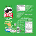[ยกลัง] พริงเกิลส์ มันฝรั่งทอดกรอบ รสซาวครีมและหัวหอม 102 กรัม Pringles Potato crisps sour cream and onion 102g. รวม 12 ชิ้น. 