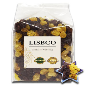 ลูกเกดทองผสมดำ มีถึง 1 กก. ลูกเกดสีทองผสมสีดำ พร้อมทาน Mixed Black & Golden Raisins Up to 1kg เกรด AA+ สินค้านำเข้า คุณภาพดี สดใหม่ ไม่หืน ไม่มีน้ำตาล