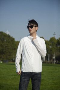 U The same style outdoor couples skin jacket for men and women non-sun protection non-UV protection ice silk mesh fabric quick-drying
