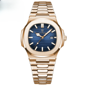 ELF TRIBE Đồng hồ cho nam sang trọng hồng vàng kinh doanh thường xuyên sáng đồng hồ thạch anh không thấm nước