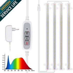 4pcs Led Strip Plant Grow Light Indoor Phyto Lamp 30W Bright Chip Timer Lamp For Grow 12V Dimmable Phytolamp 3200K WhiteFast shipping