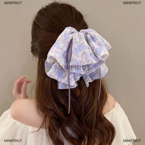[COD] MINIFRIUT Elegant Women Large Bow Hair Claw Fashion Multi-layer Big Bowknot Barrettes Hairpin Multi-color Ponytail Clip Hair Accessories