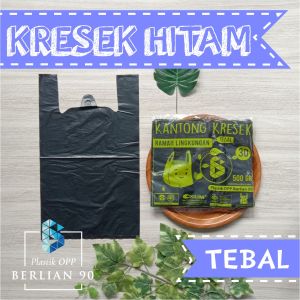 Kantong Plastik Kresek Hitam  TEBAL OXIUM Ramah Lingkungan Oxium TEBAL Uk 30