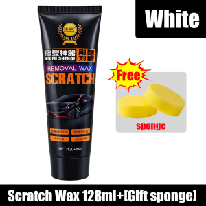 Car Scratch Repair Wax Car paint scratch remover ointment 128ml Gift sponge For all paint types - Black/White Repairs scratches and restores shine