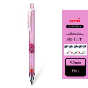 1PC Nhật Bản Uni kuratoga bút chì cơ khí M5-450/M5-450t xoay tự động viết liên tục lõi 0.5mm