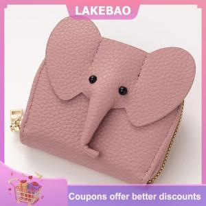 【LAKEBAO】 Chủ thẻ kinh doanh nữ da bò thẻ tín dụng ví voi mô hình dây kéo thay đổi túi nhỏ phụ nữ ngân hàng thẻ tín dụng trường hợp