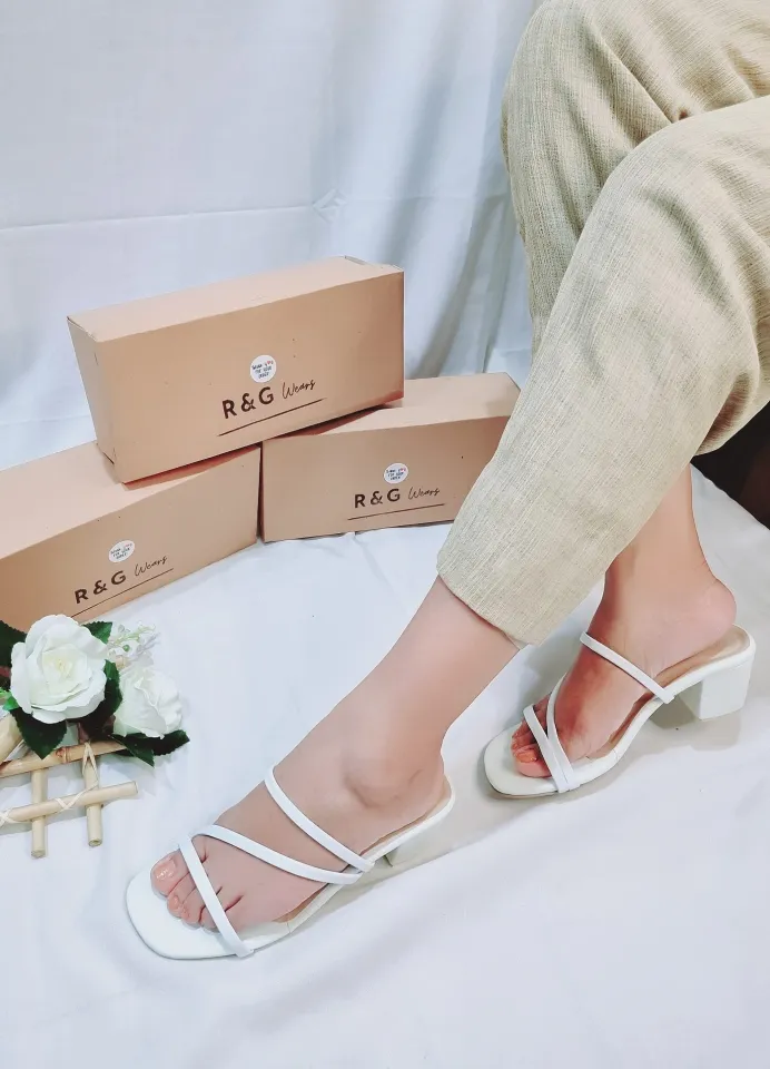 Korea Zoro Heels Sandals inches Heels Strappy Open Toe Sandals New  Arrival Heeled Sandals for Women Ankle Strap Low Block Chunky Heels Sandals  Party
