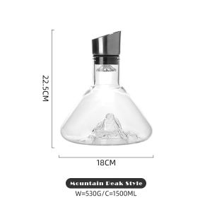JustLiving Bình Chiết Rót Thác Nước Phong Cách Châu Âu Thủy Tinh Bình Đánh Thức Rượu Gia Dụng Bình Rót Rượu Whisky Cho Quán Bar Trang Trí Nhà Cửa Bình Rượu Ml