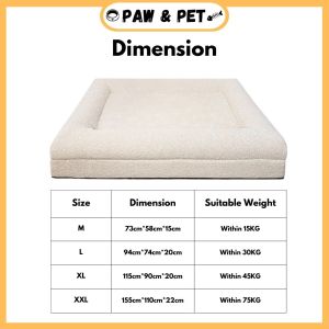 Extra Large Thickened Waterproof Dog Bed Washable & Removable Cover Medium & Large Sized Dogs