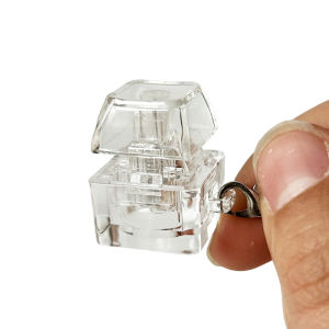 【จัดส่งภายใน 2-3 วัน】 1 4คีย์โปร่งใสเครื่องทดสอบคีย์บอร์ดแบบกลไก LED ของเล่นบรรเทาความเครียดด้วยการกดปุ่มคลายเครียด DIY