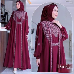 NEAR BUSANA DARISA DRESS KONDANGAN TERBARU WANITA DEWASA BAHAN CERUTY BABYDOLL MIX BORDIR BUSUI FRENDLY