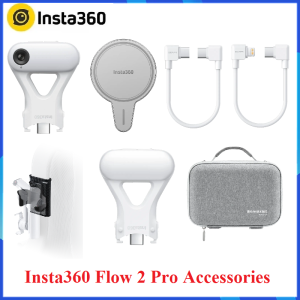 Insta360 Flow 2 Pro Original Accessories Magnetic Phone Mount Spotlight Back Pack Mount Carry Case Phone Clamp Charge Cable
