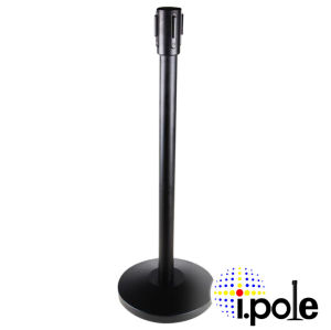 iPower Black Matte Single Belt Stanchion