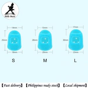 Ukulele Guitar 4Pcs/Set Silicone Finger Guards Guitar Fingertip Protectors S M L Random Color