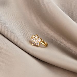 1Pcs Women Fake Piering Nose Ring Clip Heart/ Flower /cross / Star Moon Rock Hip Hoop Punk Body Jewelry Fake Perforation Nose Ring