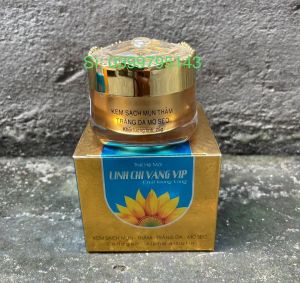 Kem Sạch Mụn Thâm Mờ Sẹo Trắng Da Linh Chi Vàng Vip Thế Hệ Mới 25g