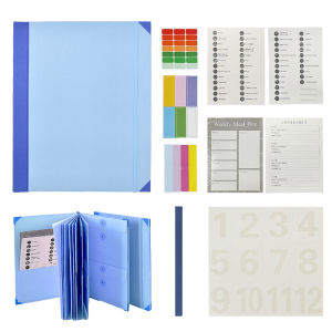 A4 File Binder with 12-Slot Envelope Organizer - Go Missing Binder 7 Free Accessories for Documents Bills Receipts