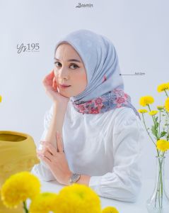Jilbab Segiempat Motif Yasmin Exclusive Lebaran Dianna Hijab Ys 195 By Yasmin Hijab Scarf Premium