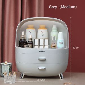 SR99. ECOCO Large Capacity Cosmetic Box Makeup Drawer Organizer  Nail Polish Makeup Container Desktop Storage Box